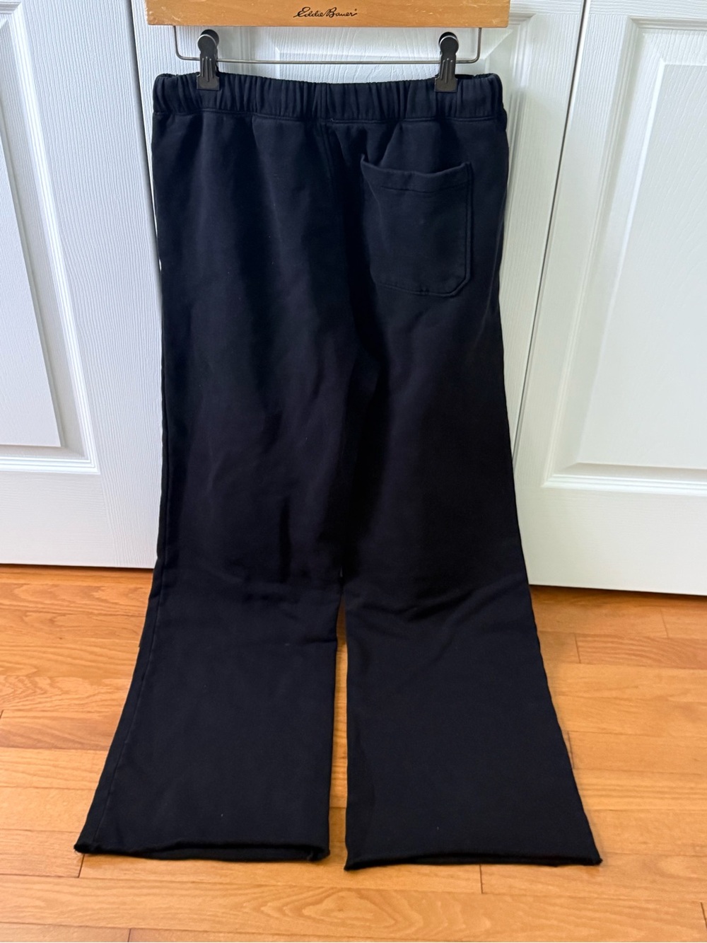 RE/DONE X Hanes Wide Leg Black Sweatpants - Picture 3 of 4